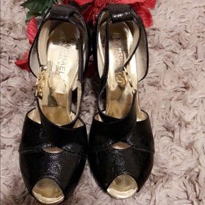 Michael Kors Black and Brown Heels